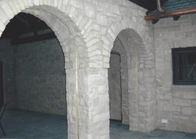Stone arches  Gravonski Residence Iahmedia Dr. Oshkosh, WI  John Holihan Const.