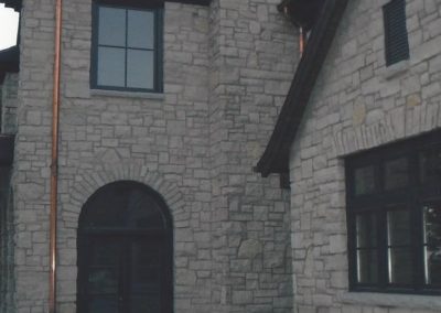 Stone exterior  Gravonski Residence  Iahmedia Dr. Oshkosh, WI  John Holihan Const